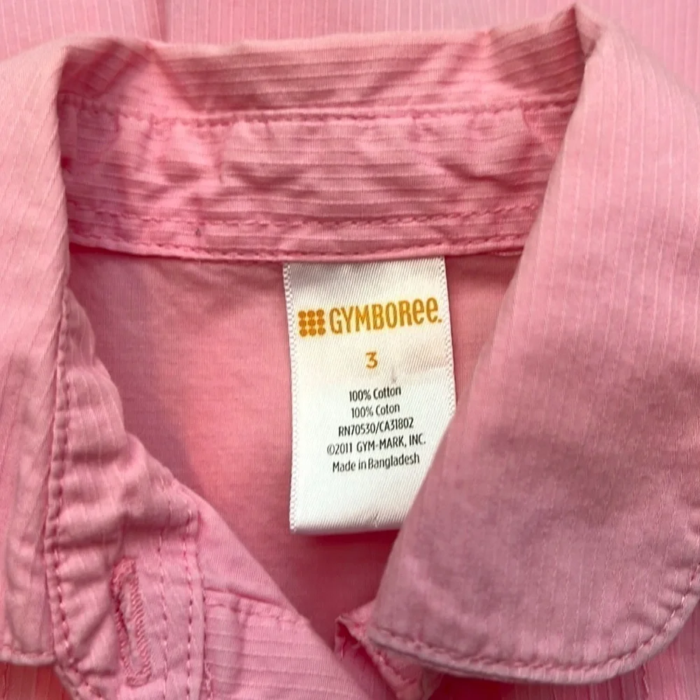 Gymboree Sleeveless Button Down Pink Tank Top
